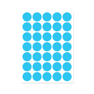 Waterproof color dot sticker A5 sticker handwritten blank size logo sticker PVC classification color sticker