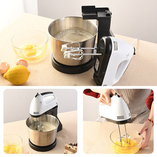 Export household whisk handheld desktop electric egg beater stainless steel barrel automatic egg beater cream