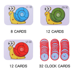Cross-border CPC snail clock teaching aids children primary school students time cognition digital clock model educational toys
