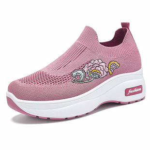 Shoes for Women 2025 Summer New Foreign Trade Women's Shoes Wholesale Inner Heightening Shoes Breathable Thick-Soled Sports Shoes for Women