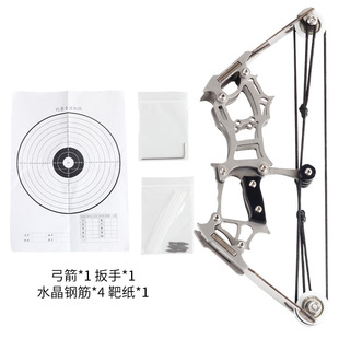 Spot wholesale mini composite bow metal mini bow stainless steel small bow archery equipment arrow metal bow
