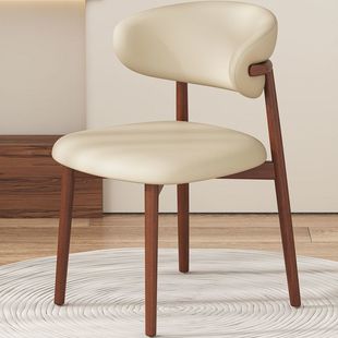 Imitation Solid Wood Internet Popular Dining Chair Nordic Modern Simple Light Luxury Home Hotel Restaurant Dining Table Chair Backrest Cream Chair