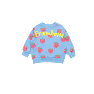 BE24 Autumn and Winter New Boys and Girls fleece-lined Cute Strawberry Print Sweatshirt suit Children's Lamb Wool Coat