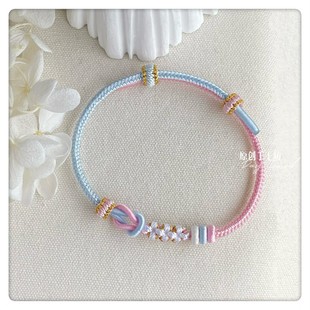 Hand Rope Sand Gold Woven Bracelet New Chinese Handmade Cute Girl