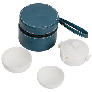 Portable Travel Tea Set Small Suit Suit Suit Suit Suit White Porcelain Kung Fu Teapot Teacup Cup Single-person Express Cup