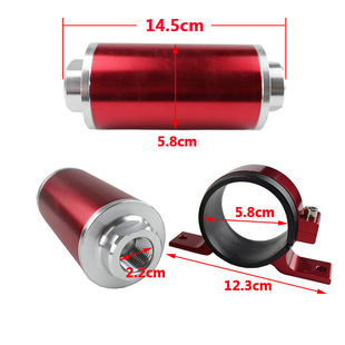 A generation of car modified fuel filter gasoline high flow magnetized gasoline filter filter with bracket