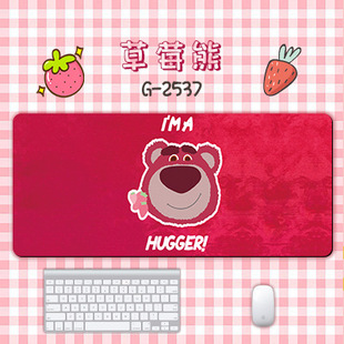 Creative Cute Strawberry Bear Mouse Mat Girls Office Desk Mat Wrist Pad Computer Keyboard Mat ins Style Table Mat