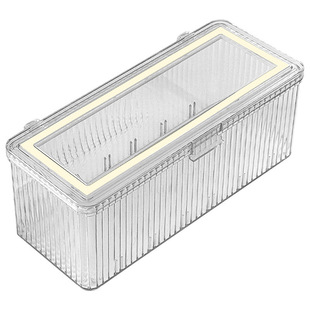 Makeup Brush with Lid Dust-proof Box Necklace Handstring Box Jewelry Storage Box Powder Puff Beauty Egg Desktop Mirror Cabinet Fit Box