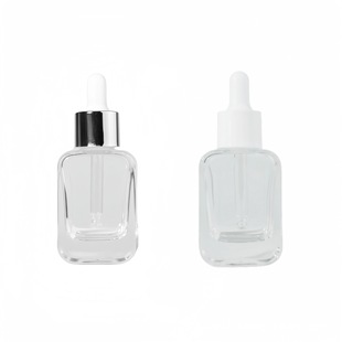 Пятно прозрачная плоская квадратная бутылка для масла 30 ml50 ml стеклянная бутылка для раствора 20 плоская квадратная косметическая бутылка для капель
