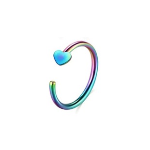 European and American Fashionable C-Shaped Nose Ring, Simple Heart Nose Nail, Lip Nail, Hypoallergenic High-Quality Nose Piercing Jewelry