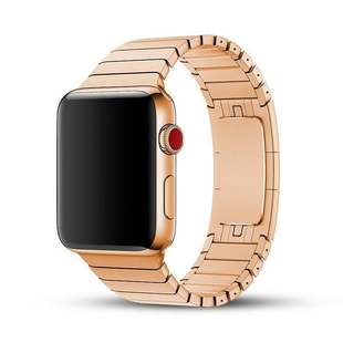 For apple watch Stainless Steel Strap One Bead Butterfly Original Buckle 316L Wristband Chain
