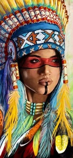 Modern Painting Indian Woman Canvas Painting Mural Poster Wall Art Bedroom Living Room Modern Decorative Painting