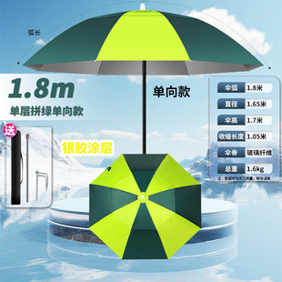 New Large Fishing Umbrella Universal Outdoor Sunshade Rainproof Sun-proof Thickened Black Rubber Cane Umbrella Special Fishing Umbrella for Wild Fishing