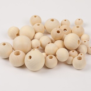 Wooden beads with holes diy material rope net wooden beads cushion large holes wooden beads bags wooden beads loose beads accessories