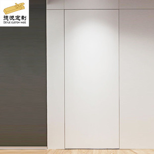 Modern Minimalist Style Solid Wood Composite Paint Hidden Door Hidden Door Bathroom Bedroom Borderless Extremely Narrow Invisible Door
