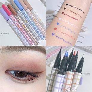 Xixi colorful colorful eyeliner extremely fine hair brush head is not easy to faint not easy to decolorization easy to make-up beginners makeup