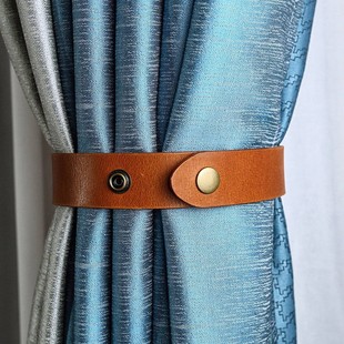 Spot PU Curtain Buckle Punch-free Curtain Tie Rope Tie Rope Home Leather Curtain Leather Strap