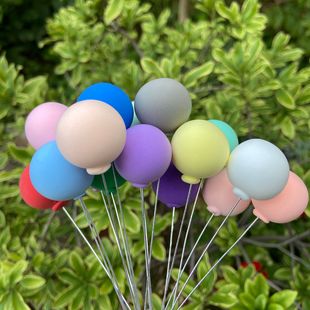 Baking Cake Decoration Ornaments Soft Pottery Style Plug-in Birthday Dessert Table Decoration Confession Balloon