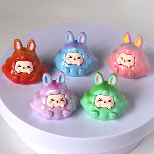 Electroplating Gradient Tata Kk Resin Crafts Desktop Car Small Ornaments Pendant Jewelry Accessories Blind Bag Cute Grain