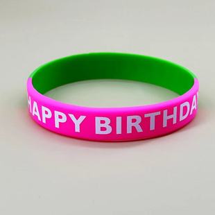 Cross Border Adult Children Birthday Party Theme Happy Birthday Rubber Bracelet Happy Birthday Silicone Hand
