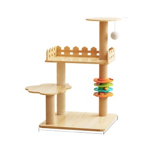 Turntable Cat Tree Integrated Grasping Column Cat Nest Large Cat Tower Cat Scratching Board Toy Jumping Platform Villa Cat Supplies Cat Climbing Rack