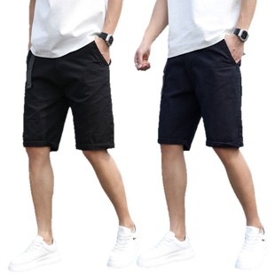 Summer New Arrival Tooling Shorts Men's American Style Trendy Brand Belt Pure Cotton Mid-length Pants Loose Straight Casual All-match Pants