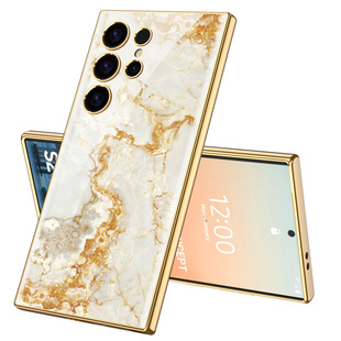 Lion simple S24 mobile phone shell men's S24 + glass shell Ultra all-inclusive fashion brand drop-resistant New electroplating applicable