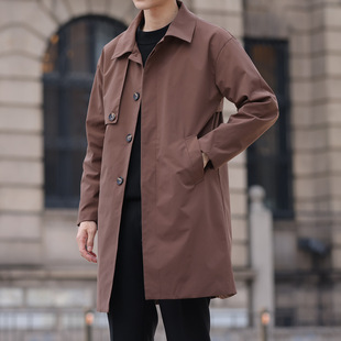 Sense windbreaker coat men's mid-length 2024 autumn and winter new fashion casual loose fashion ruffian handsome top fashion