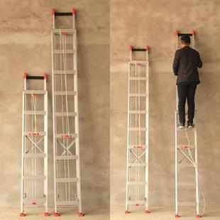 Engineering retractable ladder portable durable aluminum alloy lifting ladder outdoor 6 meters 8 meters 10 meters 12 meters single-sided thickening