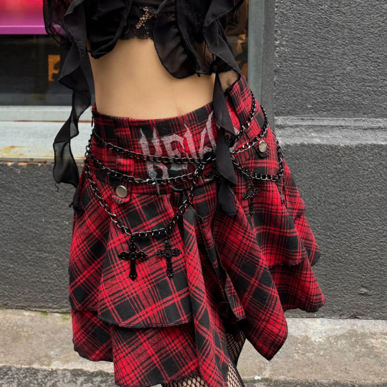 European and American Cross-Border Jewelry, Punk Hip-Hop Style Simple Multi-Layer Body Chain, Retro Elegant Cross Pendant Waist Chain