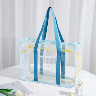 Gona Fresh ins Handbag Women's PVC Transparent Travel Bag Storage Bag Convenient Swimming Bag Outdoor Beach Bag