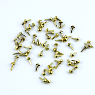 Metal two-foot nail color children's DIY mini 3mm paper special nail micro semicircle two-foot nail