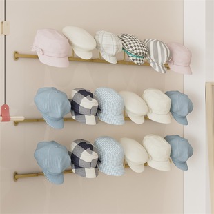 Simple iron hat display stand multifunctional hat holder organizing shelf hat storage wall shelf
