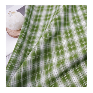 in stock spring and summer dress fashion plaid fabric TR casual shirt plaid fabric pleated skirt overskirt fabric