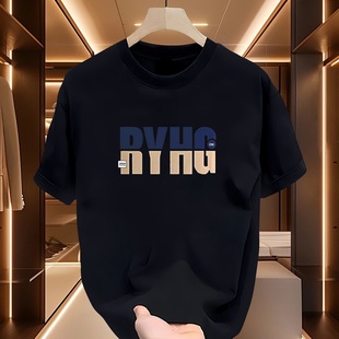 High-end American-style Heavy-weight Pure Cotton Short-sleeved T-shirt Men's Instagram Popular Brand Street Loose Top Clothes T-shirt Men's Summer