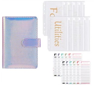 A6 loose-leaf notebook PVC bill bag hand account book A5 zipper bag notepad hand account book storage bag adhesive