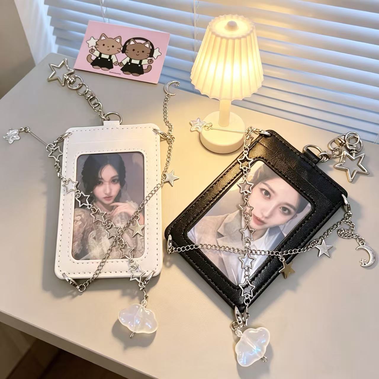 Cross-Border Hot-Selling Y2K Style Card Holder with Cloud Pendant, Student Meal Card / Access Card Protective Cover Wholesale