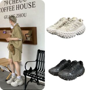 Paris Tire Sole Torre Shoes 2024 New Women's Shoes Korean-style All-match Thick Sole Height Increased Couple Sports Casual Men's Shoes