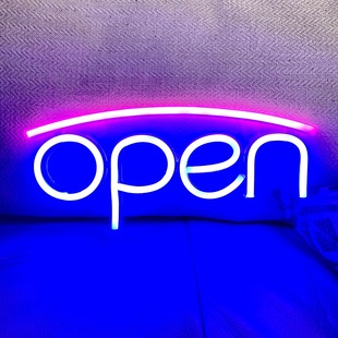 sokka bright neon light OPEN sign Store Business wall hanging battery/USB power supply eye-catching