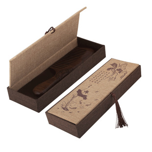 in stock supply linen tassel box flip gift box empty box birthday comb gift box high sense duplex national style