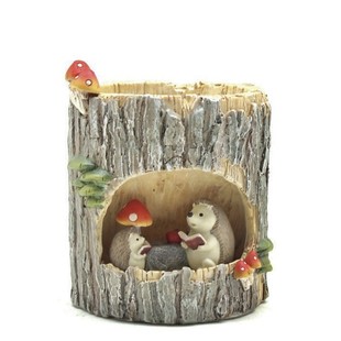 Bear tree hole cute aromatherapy candle creative decoration crafts wooden pile Candlestick home decoration birthday gift
