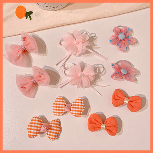 Children's Hair Rope Cute Bow Hair Band Little Girl's Hair Rope High Elastic Durable Hair Rubber Band