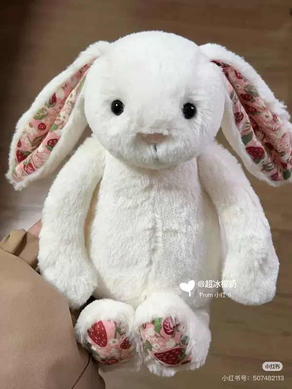 Коллекционная серия Bonnie Rabbit: плюшевая игрушка-кукла Love Bonnie Rabbit Gold Label цвет светло-розовый с цветочным узором подарок