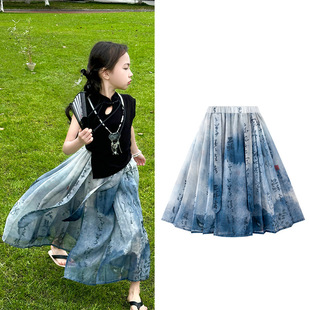 Girls Summer New Chinese Style suit 2025 Hanfu New Children's National Style Summer Short Sleeve