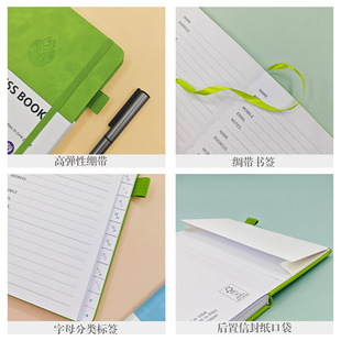 B6 Cross-Border English Address Book Amazon Phone Notepad Contact Record Book Notebook High-Value Ready Stock