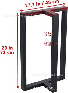 Iron table leg bracket desk table metal table stand simple square table table leg work table support leg