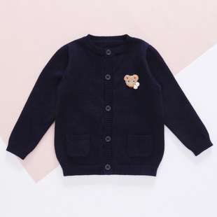 In stock miki New Year greeting clothes cartoon bear rabbit embroidered dragon year sweater sweater coat for boys and girls