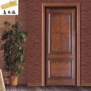 Shanghai Rubber Wood Door Complete Set of Solid Wood Painted Door Chinese Style Indoor Bedroom Room Door