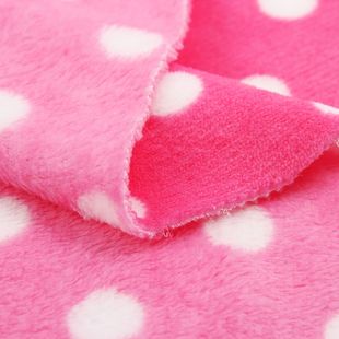 Spot double-sided flannel color bottom polka dot printing fabric home clothing shoes and hats home textile fabric