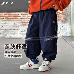 2025 spring new cuhk children's sports pants panda round boy pants outdoor windproof hiking pants